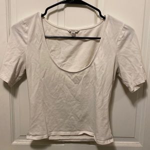 Guess white crop tee